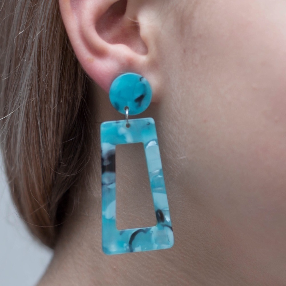 Cielo Blue Statement Earrings
